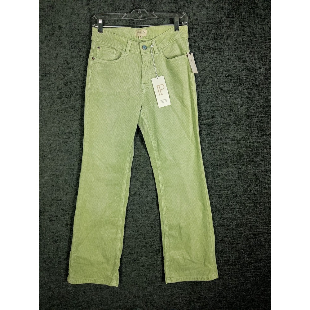 NEW Pilcro The Yaya Corduroy Pants Womens 28 Green Anthropologie 5 Pocket Straig